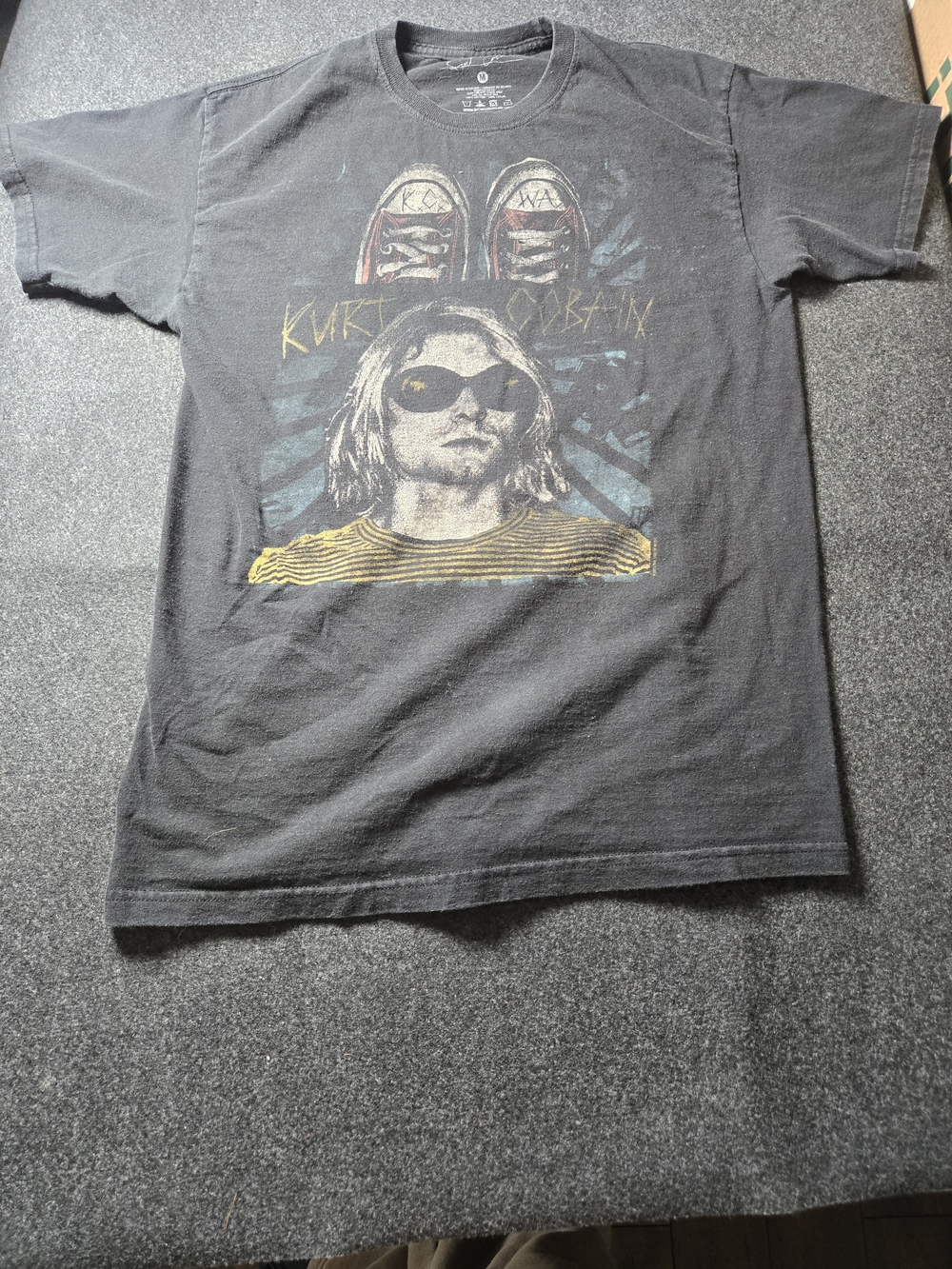 John Varvatos Black Graphic Tee with White Print